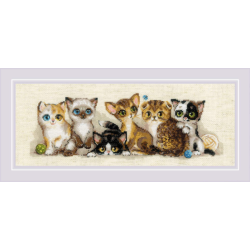 Cross stitch kit "Kittens" 40x15 SR2180